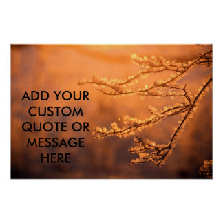 Customizable Quote Frost Flakes Morning Sunrise Perfect Poster