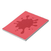 Customizable Red Ink Splash Notepad Notitieblok (Linkerzijde)
