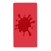 Customizable Red on Tomato Red Shipping Labels (Voorkant)