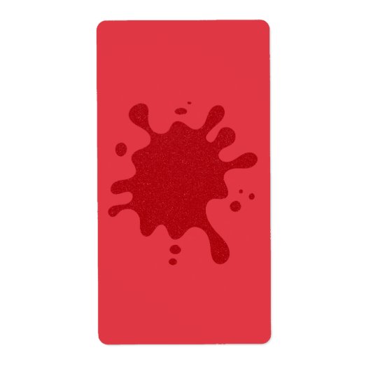 Customizable Red on Tomato Red Shipping Labels (Voorkant)