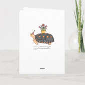 Customizable Redfoot Tortoise Birthday Card 3 Kaart (Achterkant)
