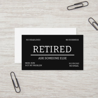 CUSTOMIZABLE: RETIRED BUSINESS CARDS VISITEKAARTJE