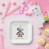 Customizable Robot Kids Paper Plates Papieren Bordje (Feest)