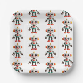 Customizable Robot Kids Papieren Bordje