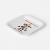 Customizable Robot Kids Papieren Bordje (Gebogen)