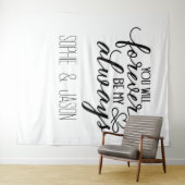 Customizable Romantic Quote Backdrop Wandkleed (In Situ (horizontaal))