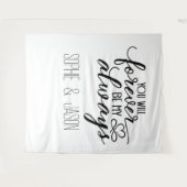 Customizable Romantic Quote Backdrop Wandkleed (Voorkant (horizontaal))