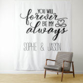Customizable Romantic Quote Backdrop Wandkleed (In situ)