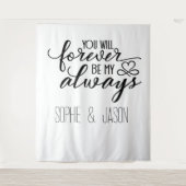 Customizable Romantic Quote Backdrop Wandkleed (Voorkant)