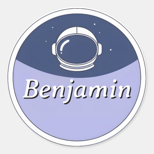 Customizable Round Kids Name Sticker (Voorkant)