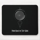 Customizable Sacred Geometry Spiral Mouse Pad Muismat (Voorkant)