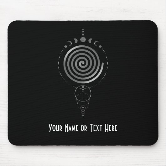 Customizable Sacred Geometry Spiral Mouse Pad Muismat (Voorkant)