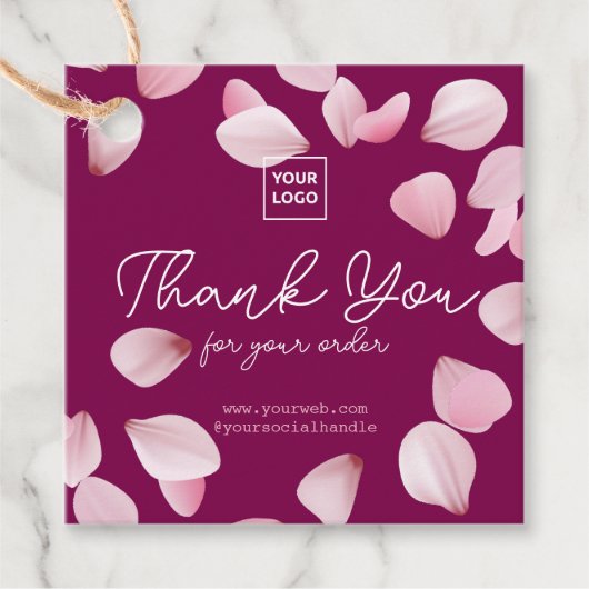 Customizable Sakura Business Thank You Tag Bedankjes Labels (Voorkant)