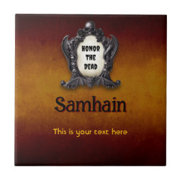 Customizable Samhain Ceramic Tile Tegeltje