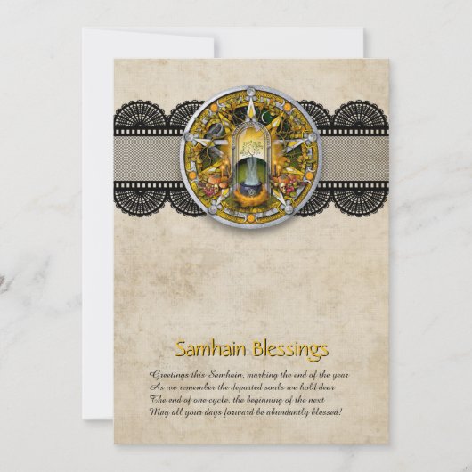 Customizable Samhain Greeting Card Bedankkaart (Voorkant)