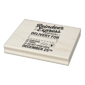 Customizable Santa Reindeer Christmas Deliver Rubberstempel (Stempel)