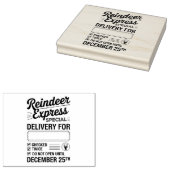 Customizable Santa Reindeer Christmas Deliver Rubberstempel (Gestempeld)