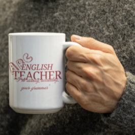 Customizable Sassy Mug for English Teachers Koffiemok