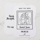 Customizable Save the Date  Bride groom (Voorkant / Achterkant)