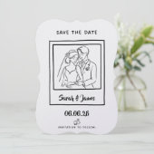 Customizable Save the Date  Bride groom (Staand voorkant)