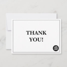 Customizable Simple Company Logo Custom Thank You Bedankkaart