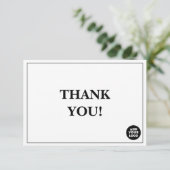 Customizable Simple Company Logo Custom Thank You Bedankkaart (Staand voorkant)