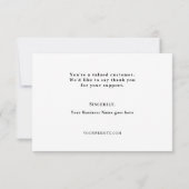 Customizable Simple Company Logo Custom Thank You Bedankkaart (Achterkant)