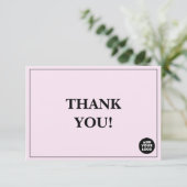 Customizable Simple Company Logo Custom Thank You Bedankkaart (Staand voorkant)