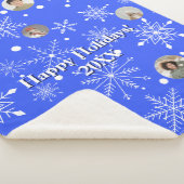 Customizable Snowflake Flurry Sherpa Blanket Sherpa Deken (3/4)