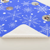 Customizable Snowflake Flurry Sherpa Blanket Sherpa Deken (3/4)