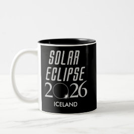 Customizable Solar Eclipse 2026 Mug Tweekleurige Koffiemok