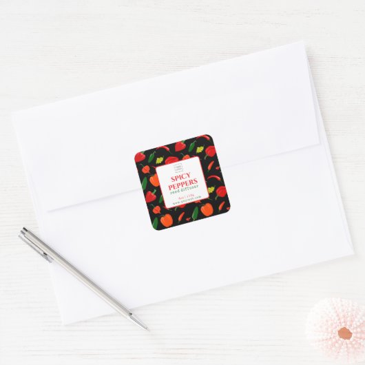 Customizable Spicy Peppers Reed Diffuser Label (Envelop)