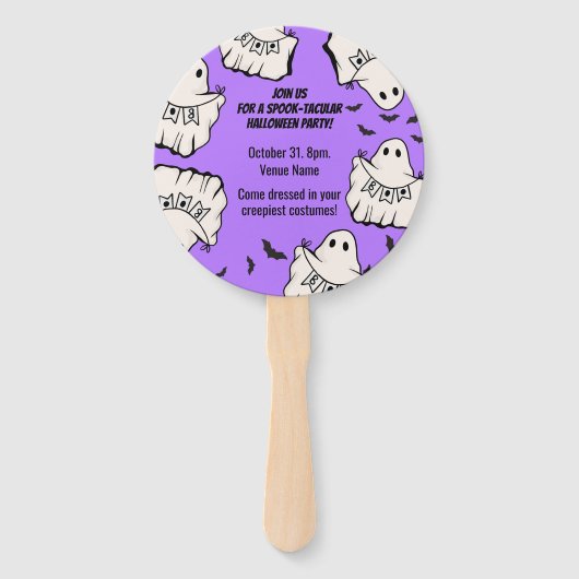 Customizable Spooky & Fun Halloween Handwaaier (Voorkant)