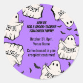 Customizable Spooky & Fun Halloween Ronde Sticker (Voorkant)