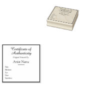 Customizable Square Certificate of Authenticity Rubberstempel (Gestempeld)