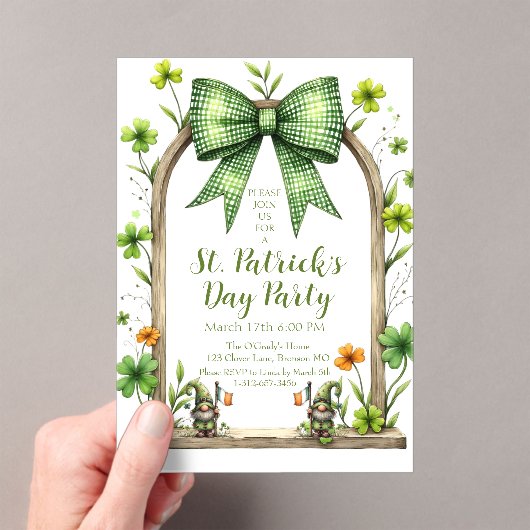 Customizable St. Patrick’s Day Invitation  Acryl Uitnodigingen (Insitu (Draagbaar))