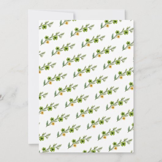 Customizable St. Patrick’s Day Invitation  Kaart (Achterkant)