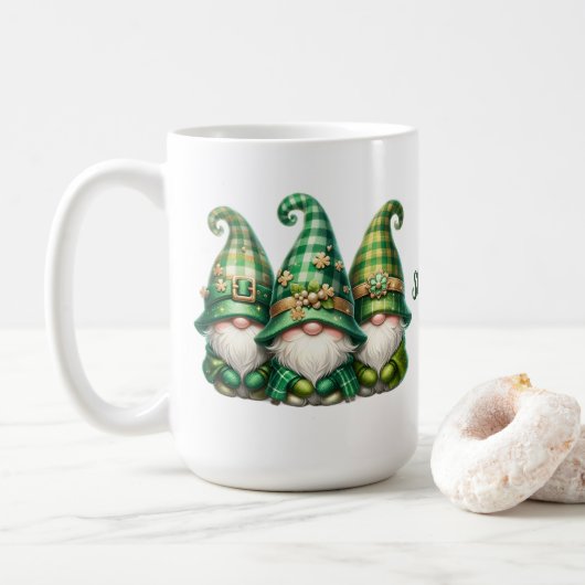 Customizable St. Patrick's Day Koffiemok (Met donut)