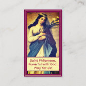 Customizable St. Philomena Prayer Card Contactkaartje (Voorkant)
