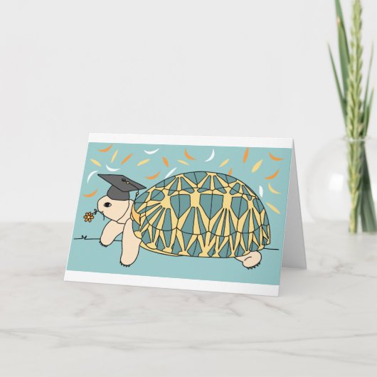 Customizable Star Tortoise Graduation Card 2 Kaart (Voorkant)