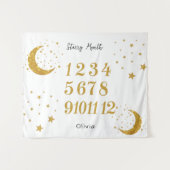 Customizable Starry Month Milestone Tapestry Wandkleed (Voorkant (horizontaal))
