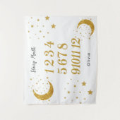 Customizable Starry Month Milestone Tapestry Wandkleed (Voorkant)
