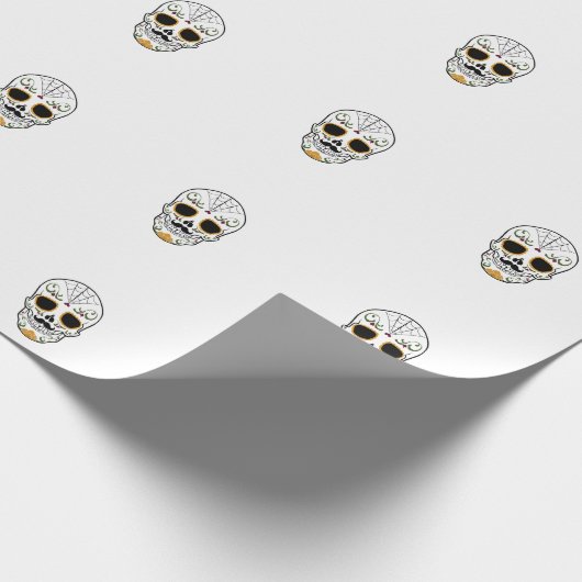 Customizable Sugar Skull Cadeaupapier (Hoek)