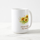 Customizable Sunflower Heart Mother’s Day Mug Koffiemok (Voorkant rechts)