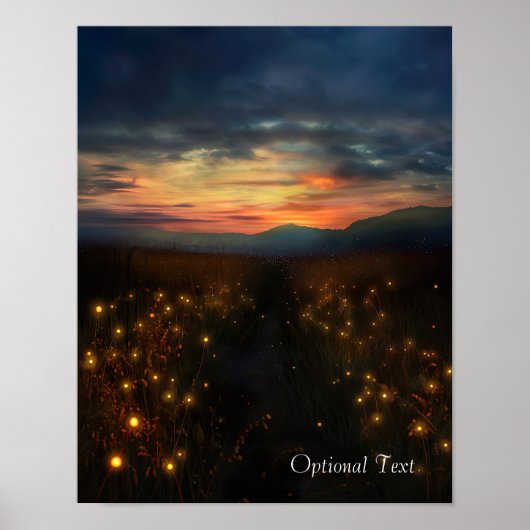 Customizable Sunset Fields Poster (Voorkant)