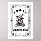 Customizable Tarot Whimsy Zodiac Celestial Witch Poster (Voorkant)