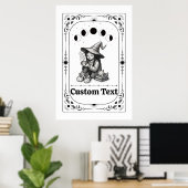 Customizable Tarot Whimsy Zodiac Celestial Witch Poster (Thuiskantoor)