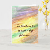Customizable Teacher Note Card Kaart (Gele Bloem)