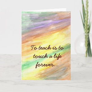 Customizable Teacher Note Card Kaart