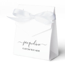 Customizable Tent Favor Boxes with Text